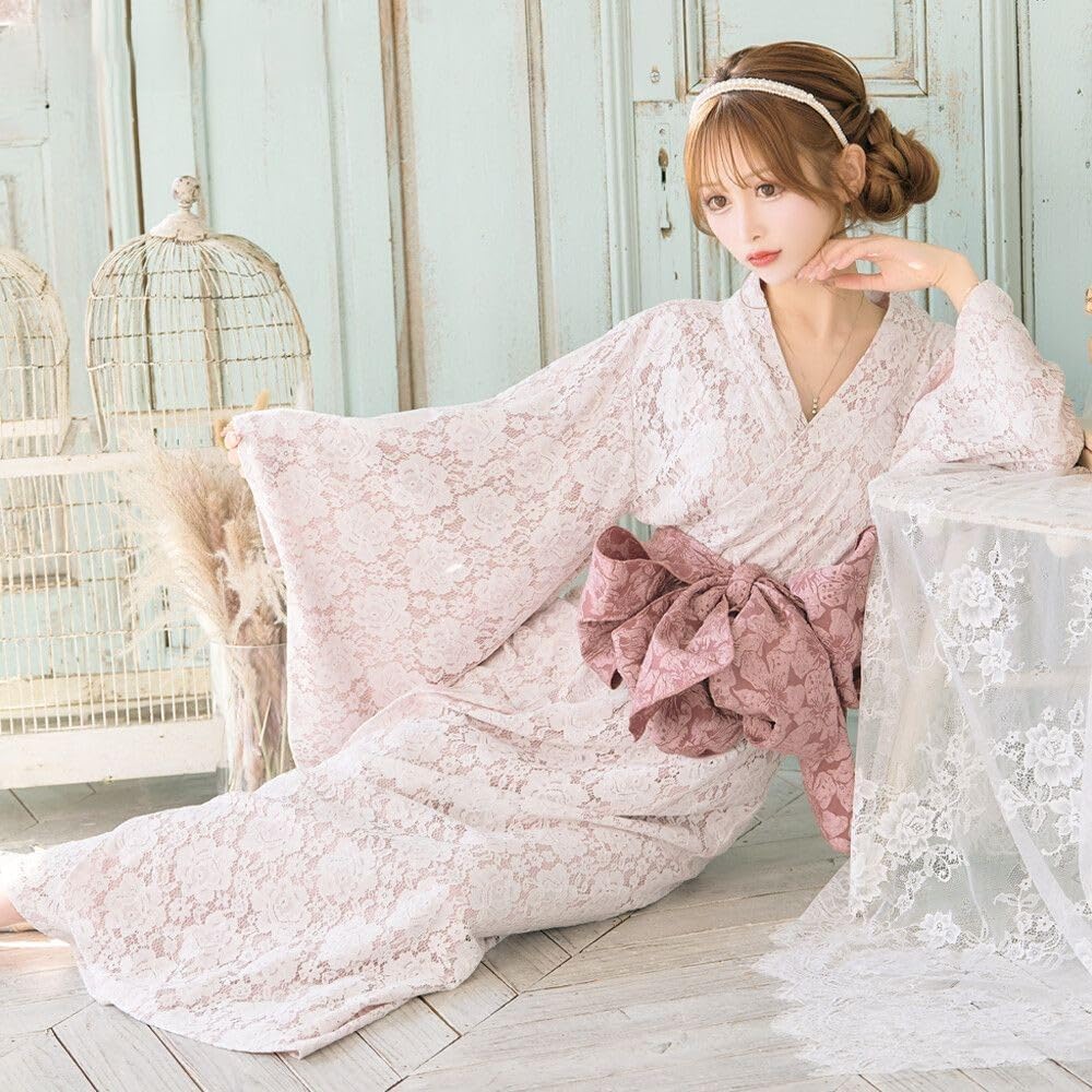 Amazon.co.jp: 花魁 コスプレ 着物ドレス 浴衣ドレス レース 着物